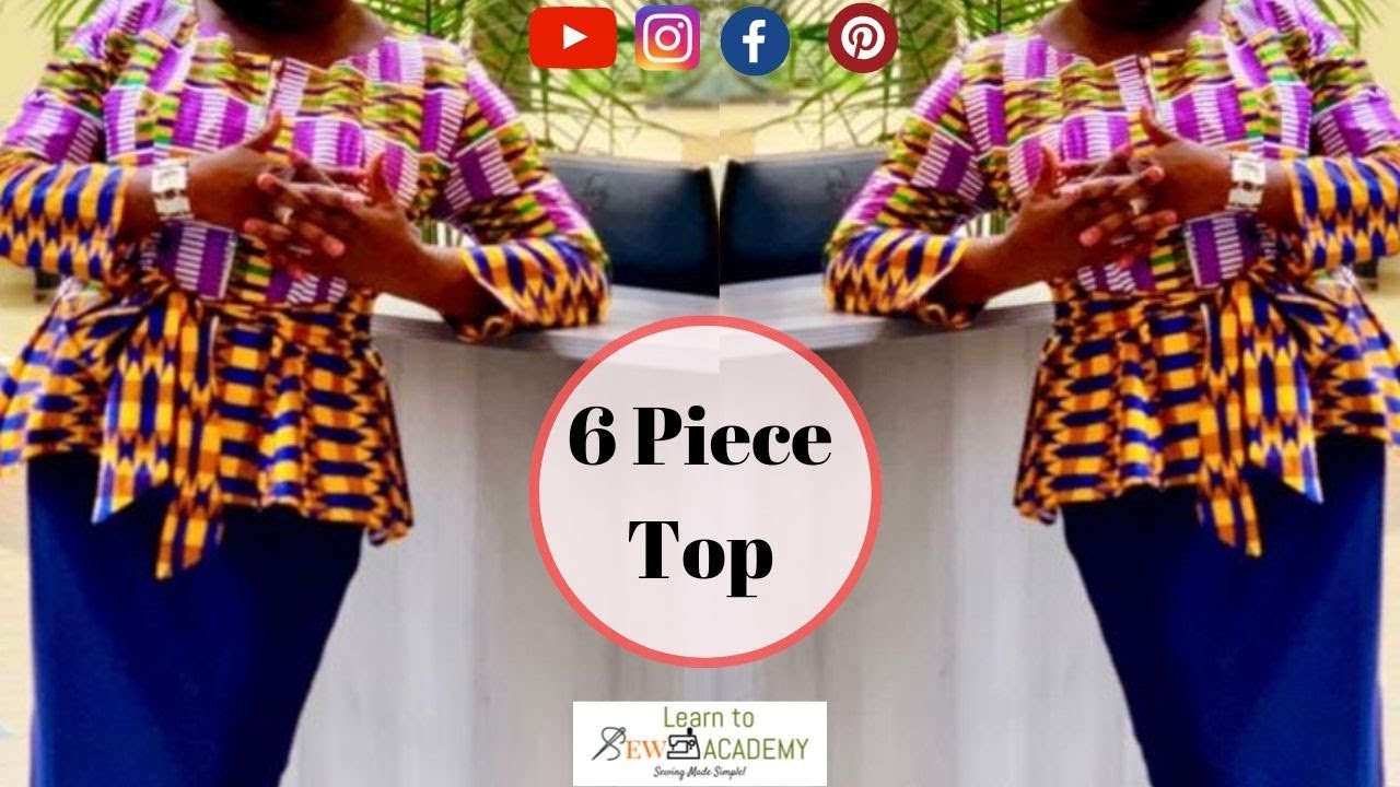 How to Make 6 Piece Blouse / Top without patterns - Part 1 | Cutting a Six Pieces Top