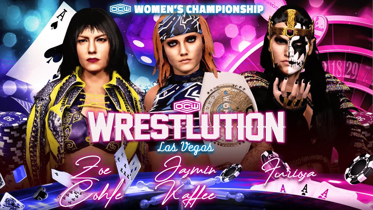 OCW Women's Title - Zoe Cohle vs. Furiosa vs. Jasmin Kaffee - OCW Wrestlution 17 (w/Commentary)