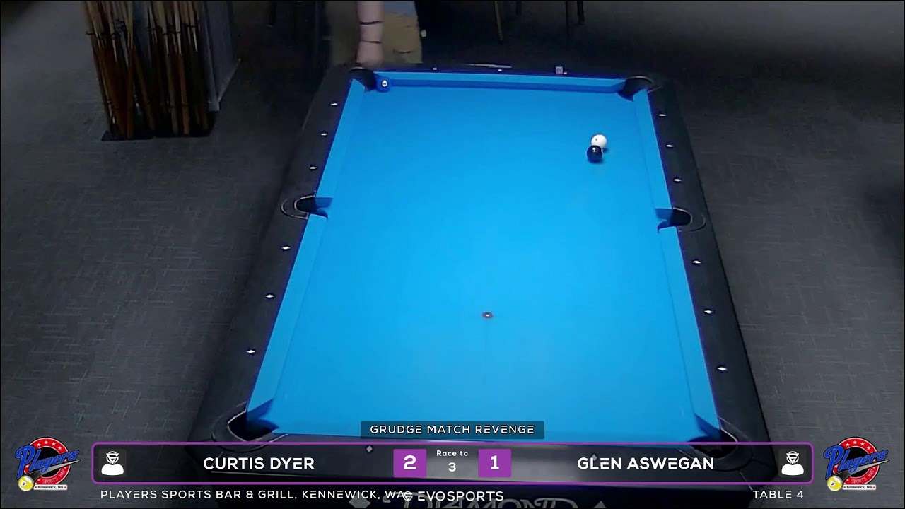 CURTIS DYER  vs GLEN ASWEGAN  - PLAYERS SPORTS BAR & GRILL - TABLE 4 | EvoSports