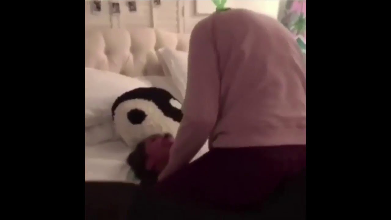 Mackenzie gone crazy when Maddie Tickles her