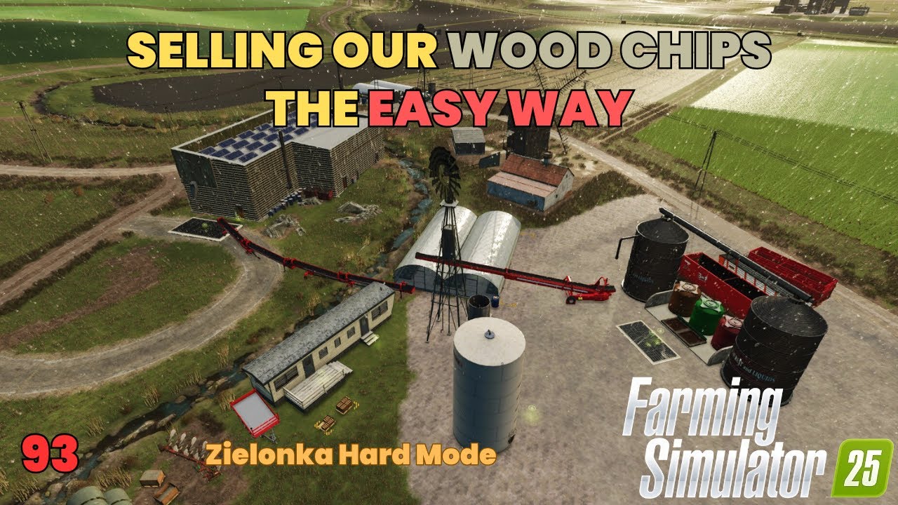 EASY SELL WOOD CHIPS: BUYING A LOCAL BIO HEATING PLANT AND CONVEYORS FS25 Zielonka Hard Mode Ep 93