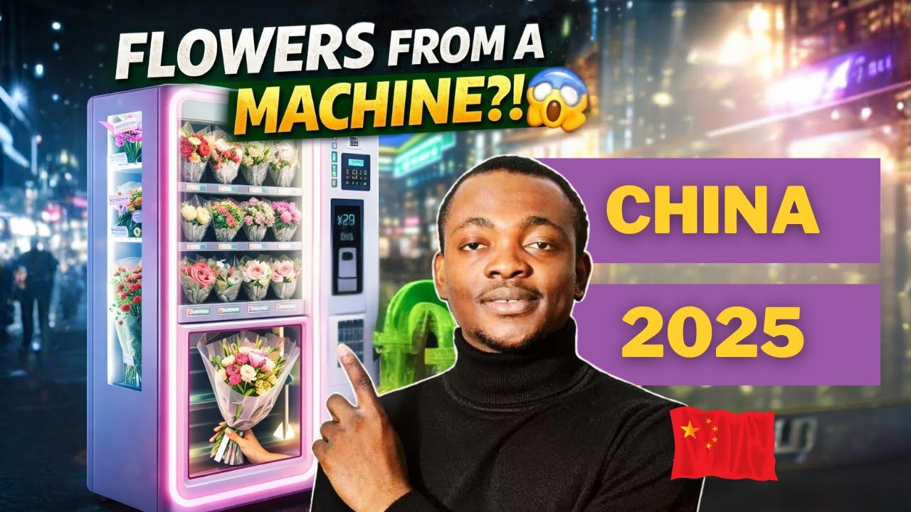 Цветы из автомата?! 😱 Торговый автомат со свежими цветами в Китае | 2025