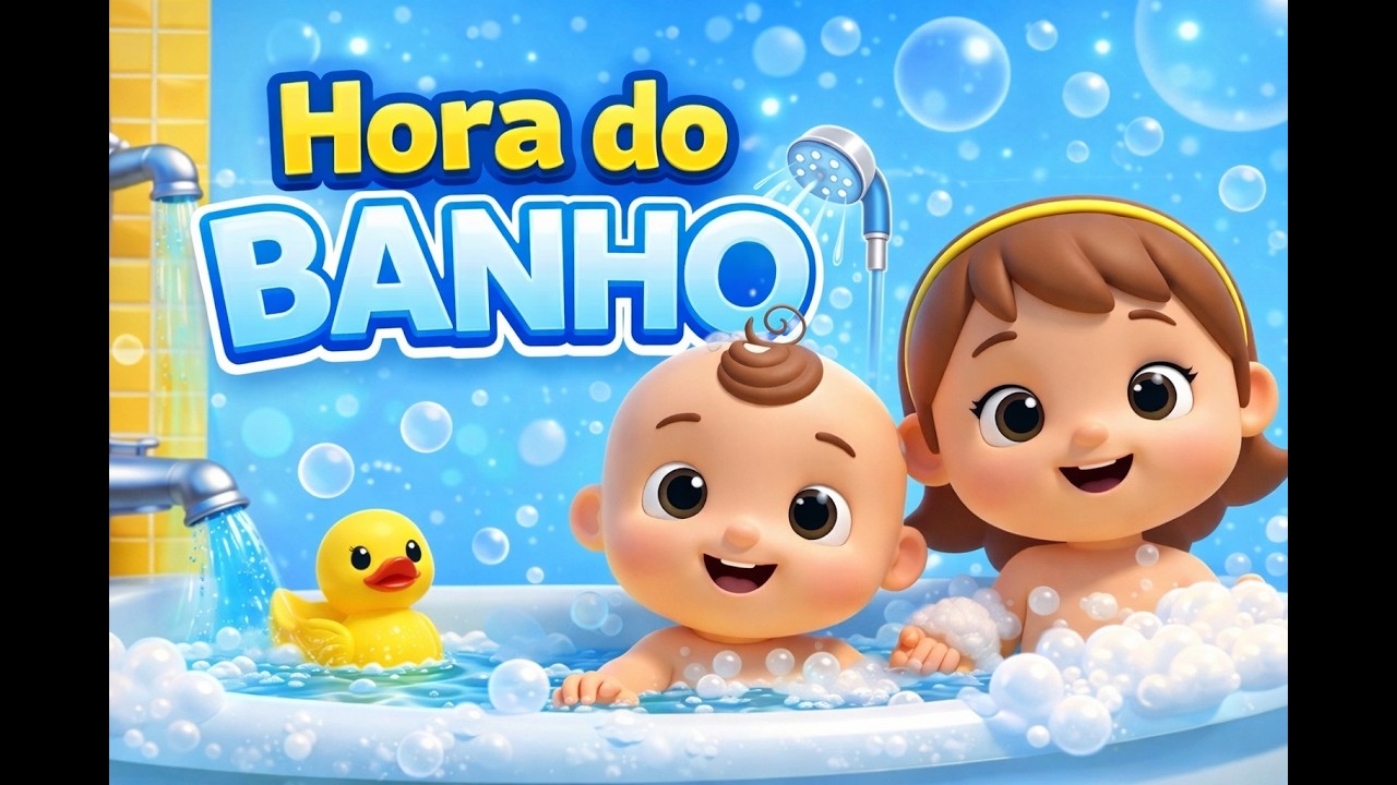 Hora do Banho 🚿 | Música Infantil | Bath Time Song for Babies