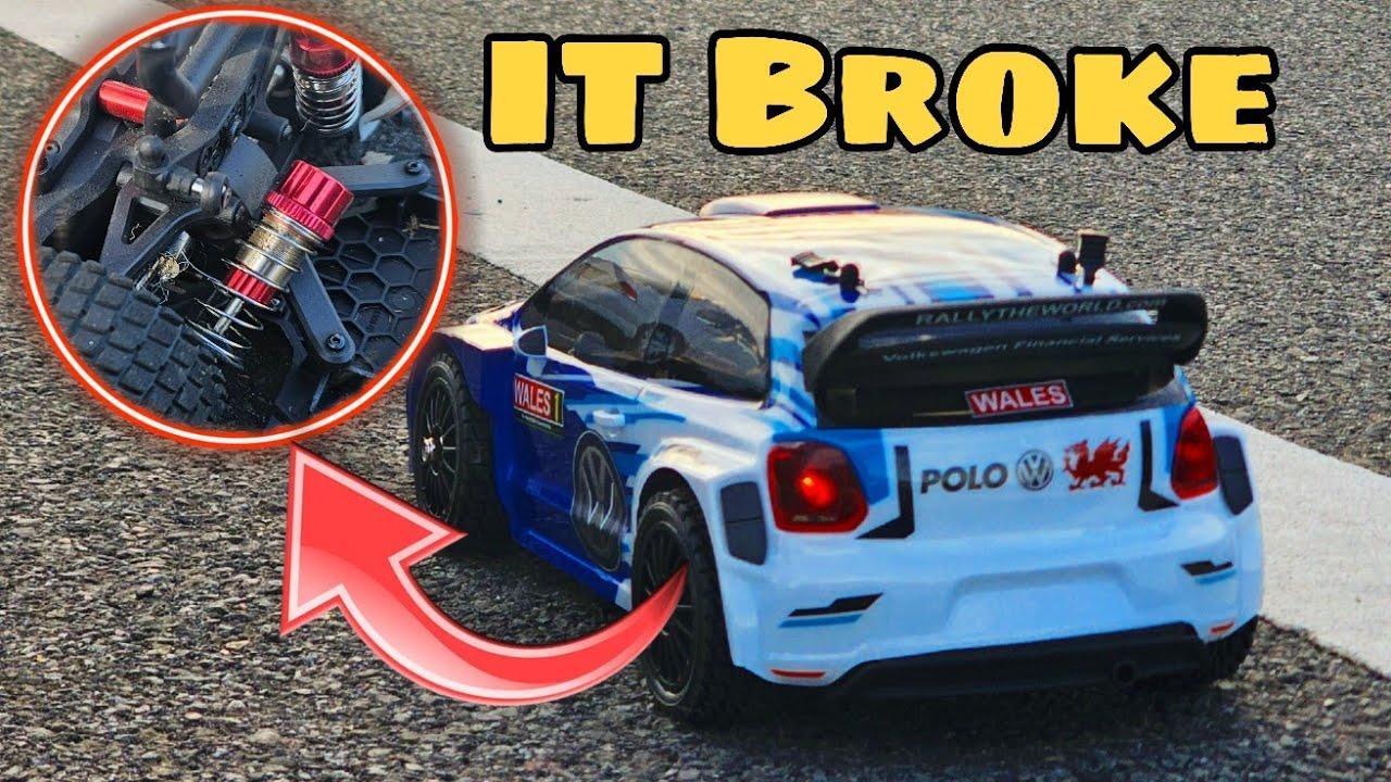 This RC Volkswagen Polo Didn’t Survive the Track… Suspension Failure!