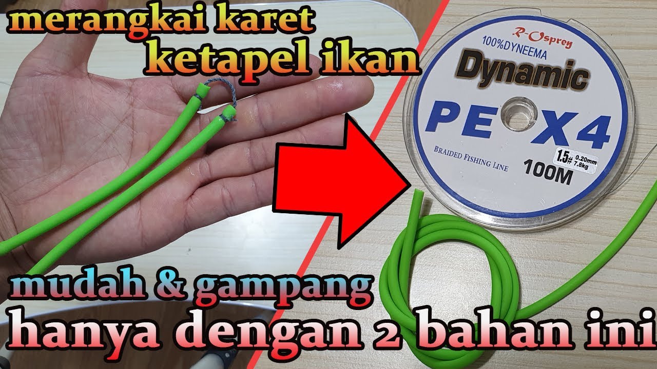 Trik MENYAMBUNG  karet ketapel ikan BIAR tidak gampang putus...#ketapelikan #paserikan #slingshot
