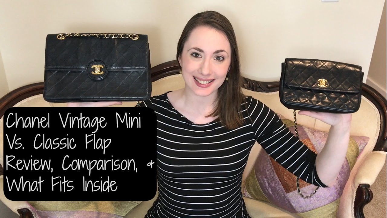 Chanel Vintage Mini Vs. Classic Flap Comparison | What Fits Inside | Why I'm Selling My Classic Flap