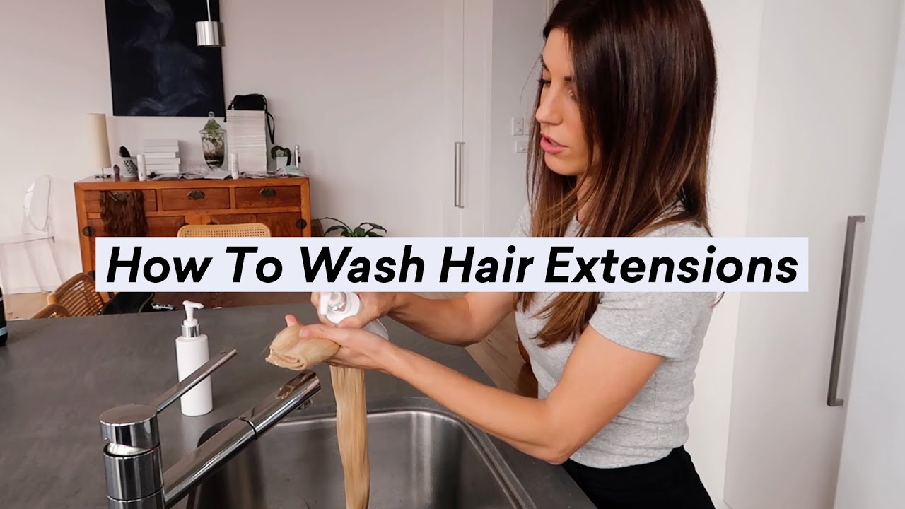 How To Wash Halo Hair Extensions - Sitting Pretty