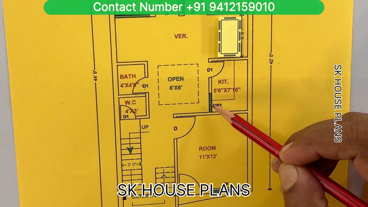 Irregular Dimensions House Map 🏡 | 3 Room Shandar Home Plan | SK HOUSE PLANS | S No 3281