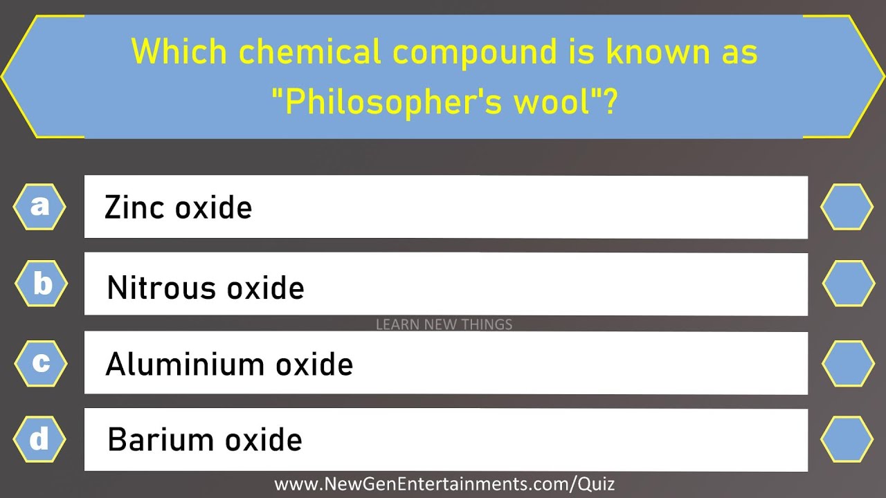 Тест по химии | 25 важных вопросов и ответов | Тест на общие знания по естествознанию