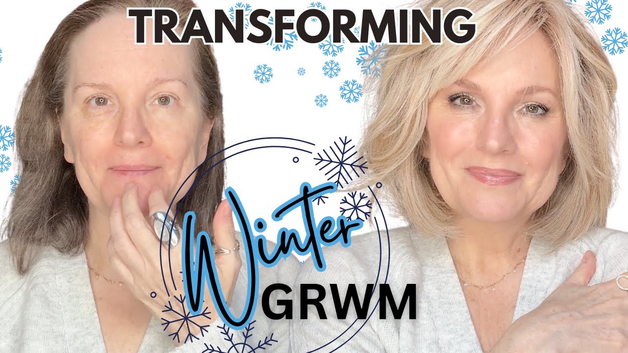 Transforming WINTER GRWM / MAKEUP FOR AGING SKIN / HOW TO GET ON A WIG QUICKLY / OVER 50 BEAUTY