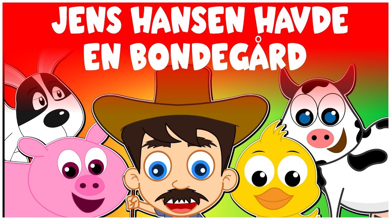 Jens Hansen havde en bondegård | Danske Børnesange | Dyr og dyrelyder | Hund, kat, kylling