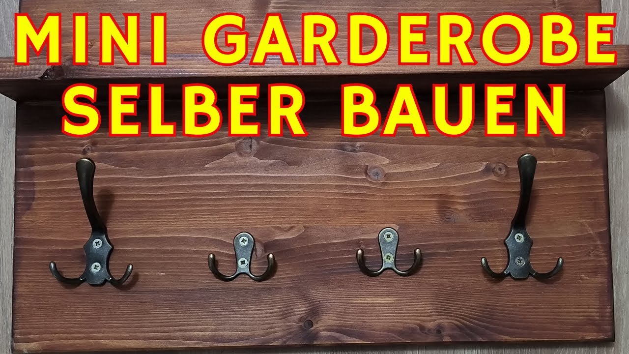 Garderobe selber bauen, schnell und günstig. #diy #holzarbeiten #woodworking