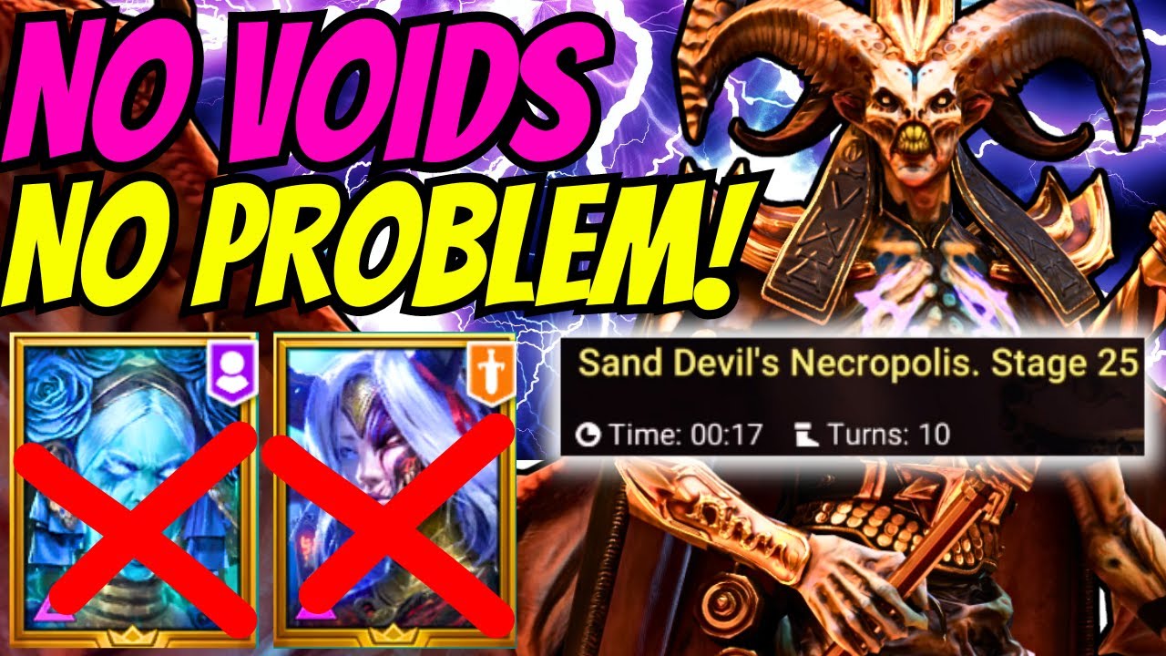 FAST END GAME 17 SEC SAND DEVIL 25 TEAM! VOID CHAMPS REPLACED BY EPICS! | RAID: SHADOW LEGENDS