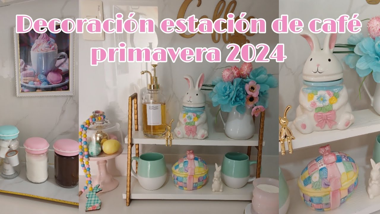 Decoración de mí estación de café con huevos  de pascua/ Nuevos canister