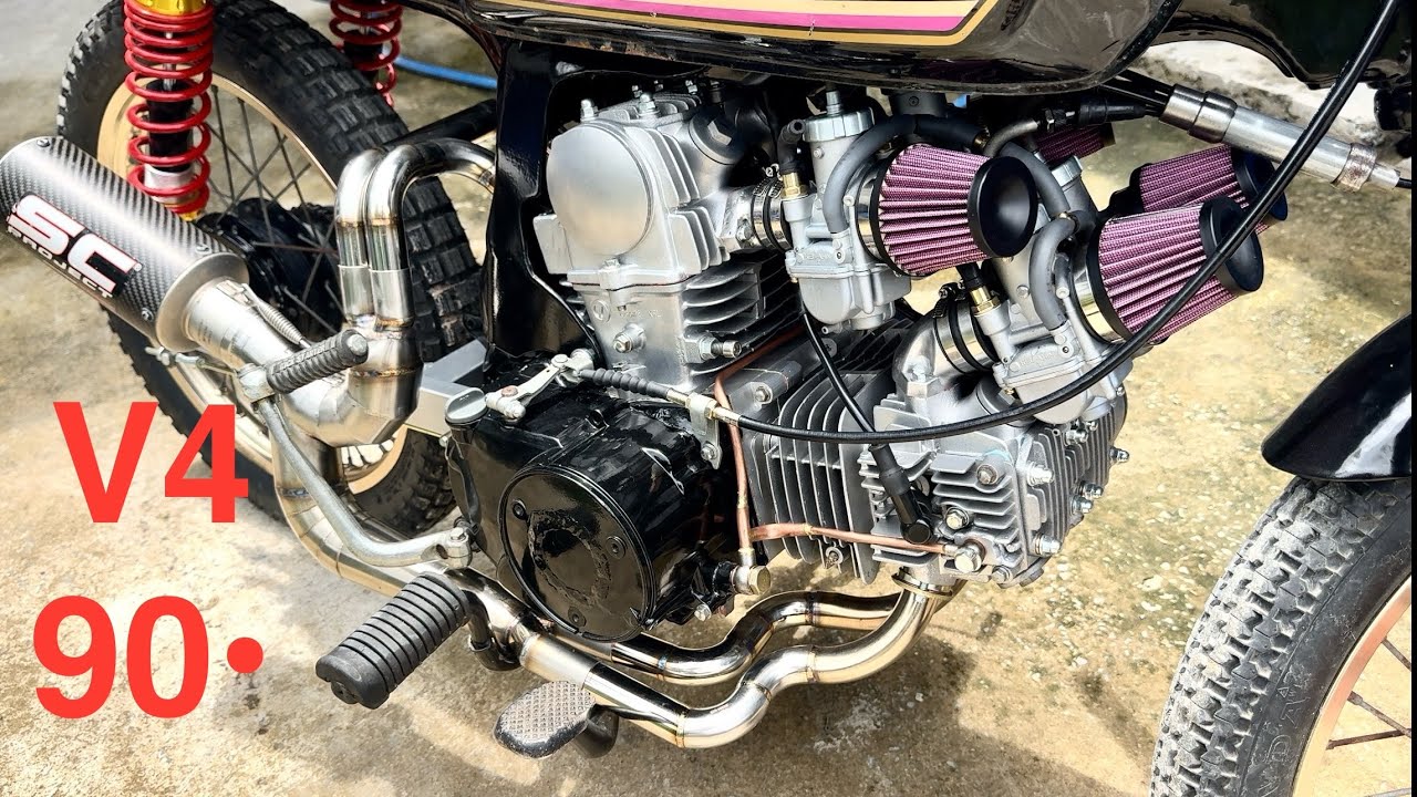 The way I made the Ducati V4 engine, from scraps