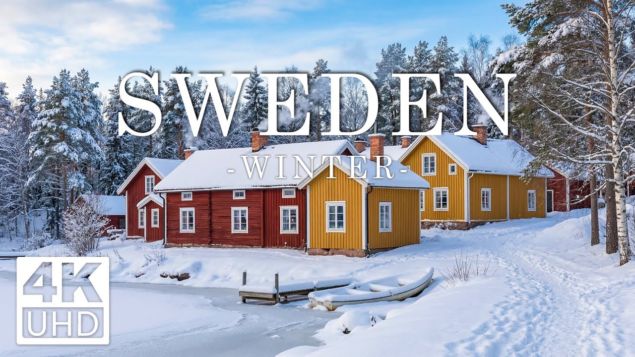 Sweden 4K Arctic Winter: Serenity Of Snowy Lapland, Frozen Forests, White Landscapes