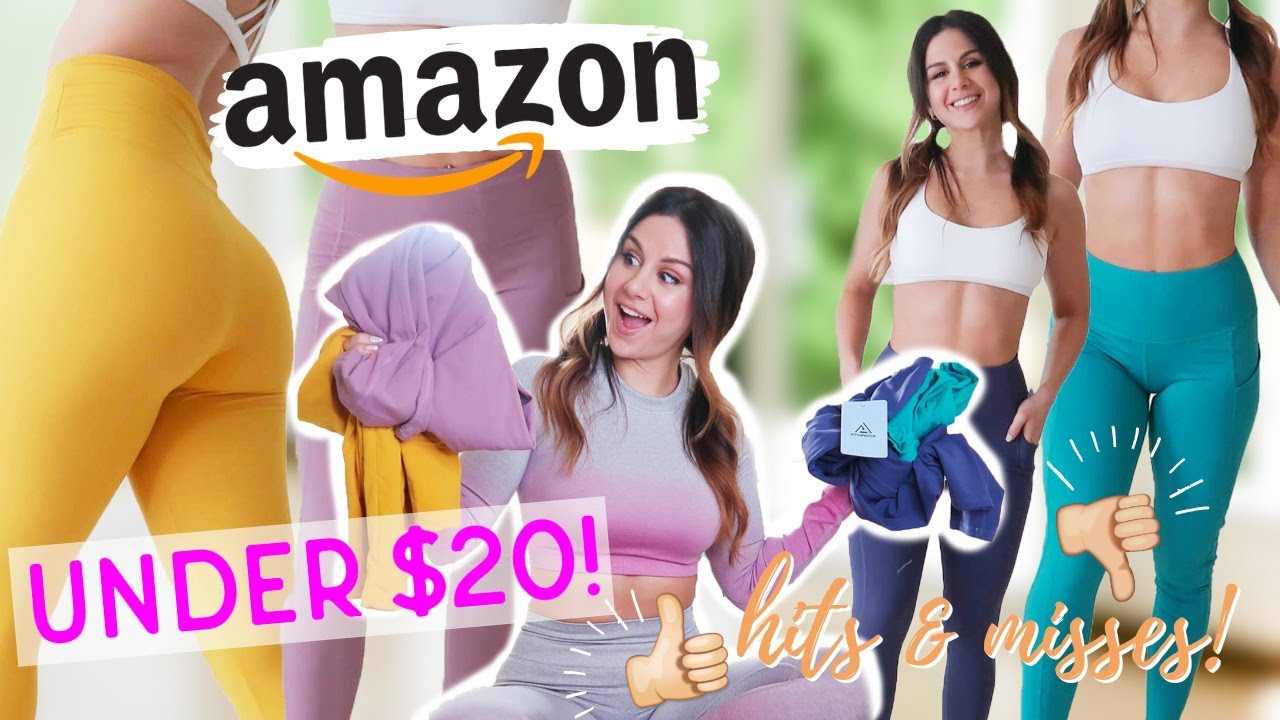 HIT OR MISS?! TESTING AMAZON LEGGINGS UNDER $20! TRY ON HAUL REVIEW AFFORDABLE AMAZON GYM ACTIVEWEAR