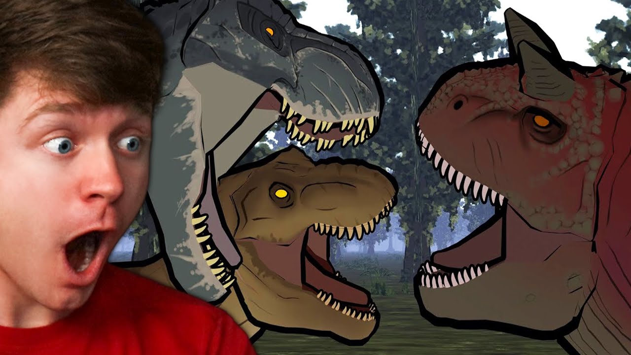 Reacting to CRAZY DINOSAUR BATTLES!