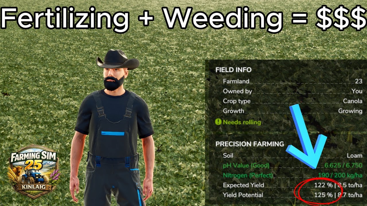 Fertilizing and Weeding Our Fields | Farming Sim 25  - Kinlaig Ep 4