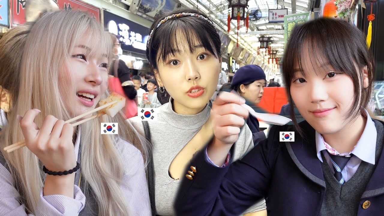 韓國女高中生第一次吃台灣早餐 歐尼! 我們還沒習慣吃早餐哦!