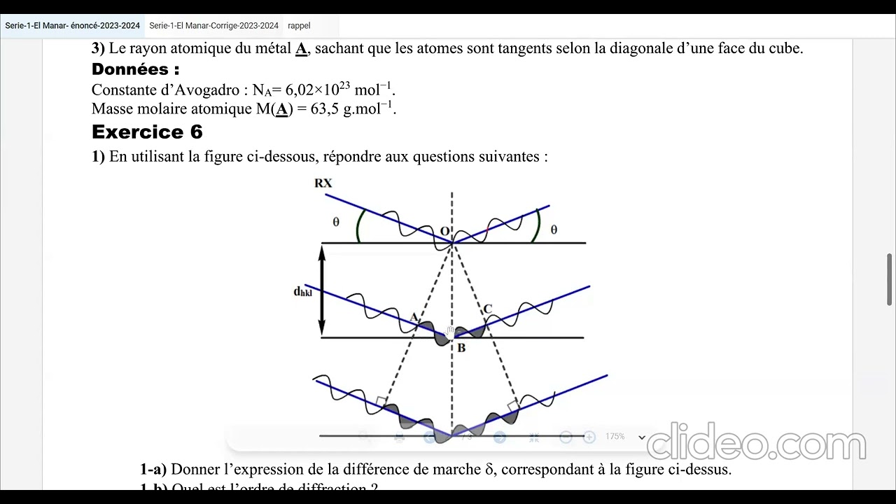 [PREPA 2- 2025/2026] [Chimie Inorganique] TD: introduction et notions de base de la cristallographie