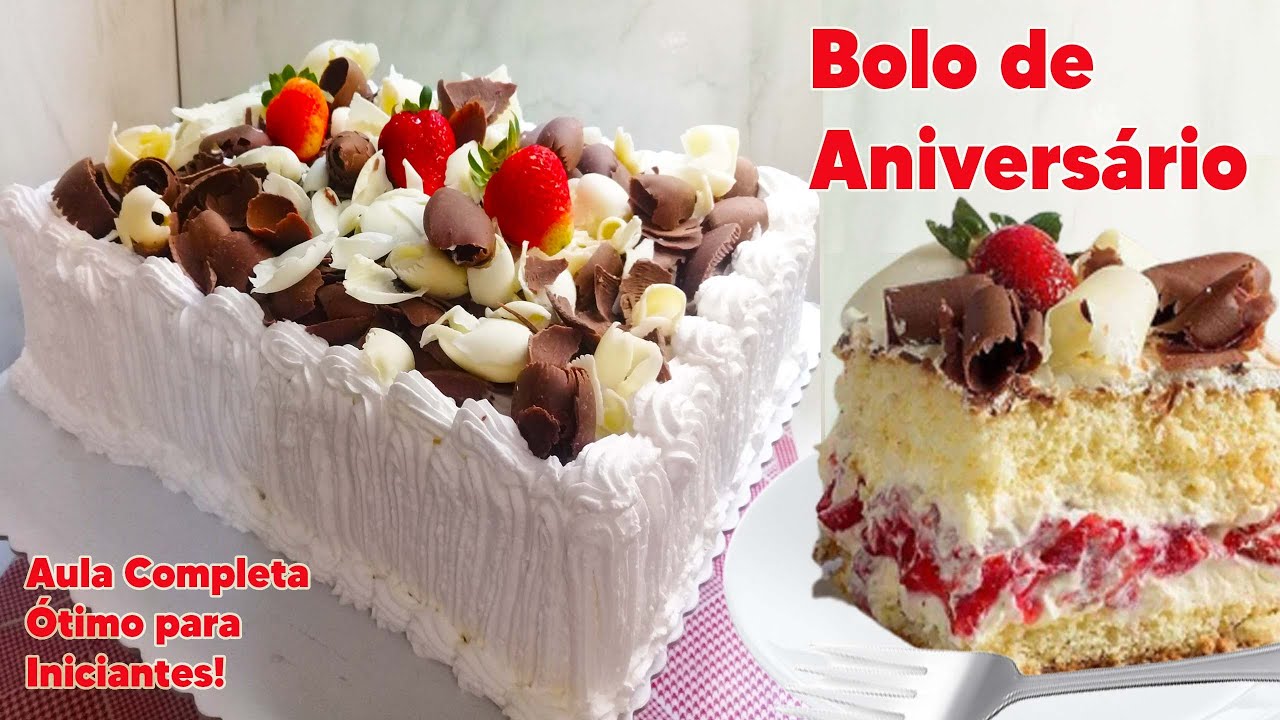 Como fazer um delicioso BOLO DE ANIVERSÁRIO! Aulão ótimo para iniciantes! Da massa à decoração!!!