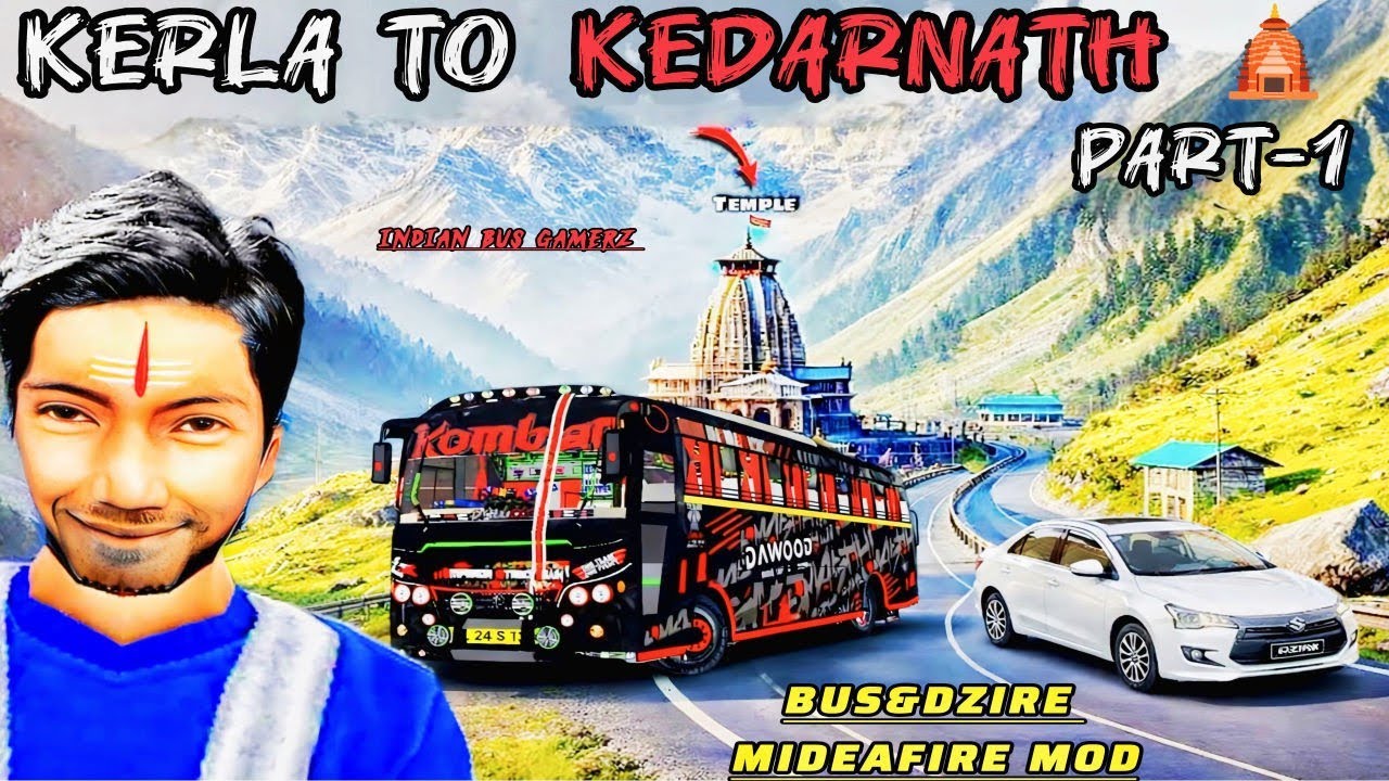 🏔️ Kedarnath Temple 🛕Tour 🎯 PART-1 !! BUS SIMULATOR INDONESIA  🏔️ @INDIANBUSGAMERZ5 