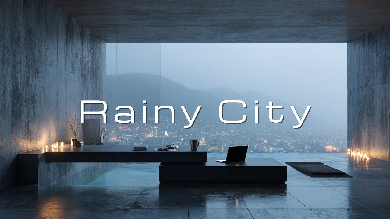Calm Ambient Music through a Rainy City Night – Deep Work & Focus Session