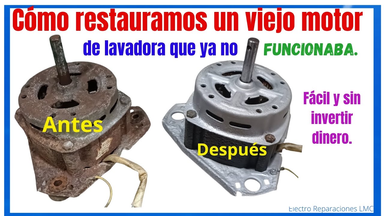 Cómo reparar (renovar) motor de 3 cables para lavadora y darle más años de uso. Fácil y económico.