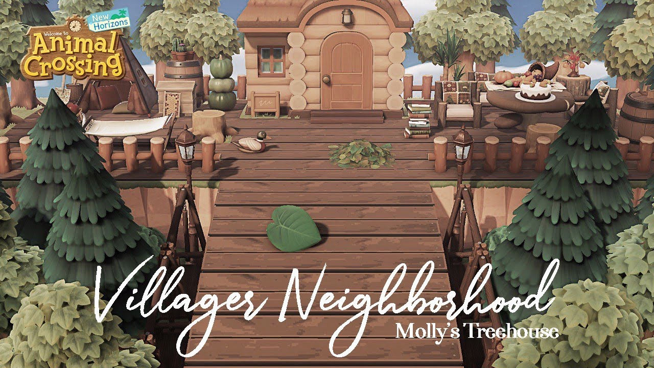 Molly's Treehouse🌲🌳 | Speed Build Villager Neighborhood | Animal Crossing New Horizons