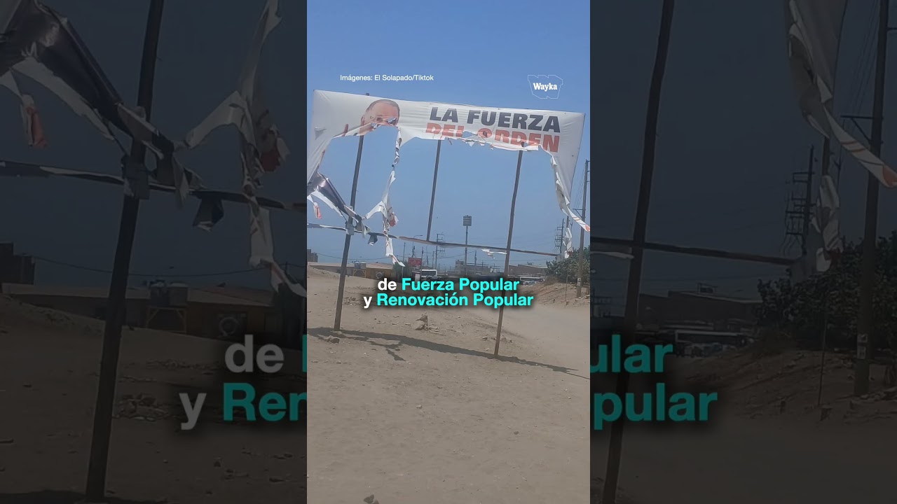 Ciudadanos destruyen propaganda electoral del fujimorismo y Renovaci&oacute;n Popular