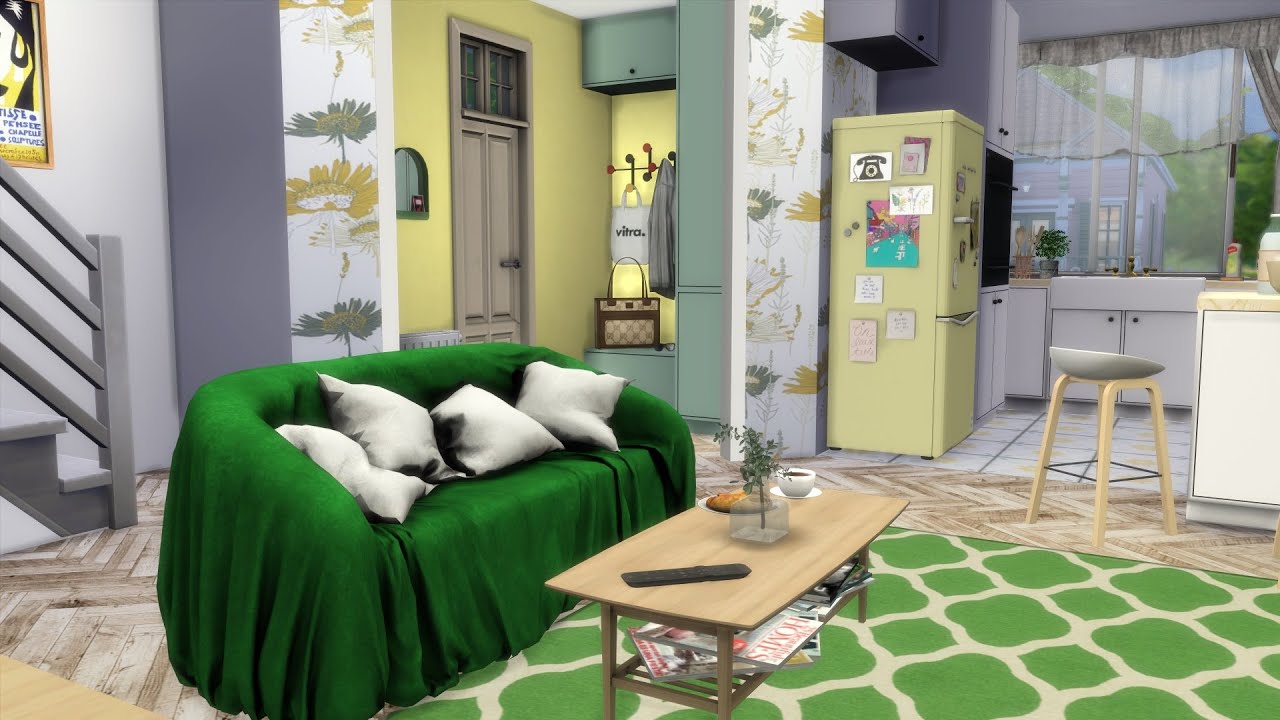 The SIMS 4 / house for a single mom with a son  / speed build / CC links