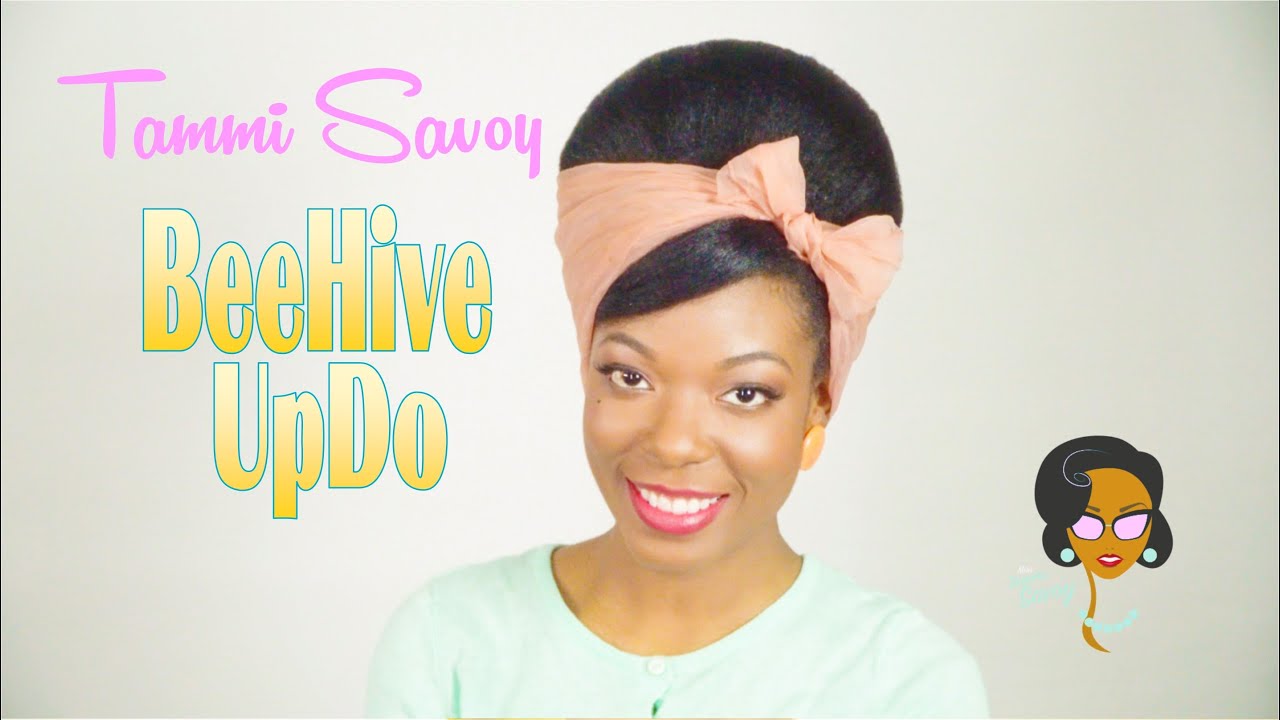 Natural Hair Easy Beehive Updo Hairstyle - Tammi Savoy