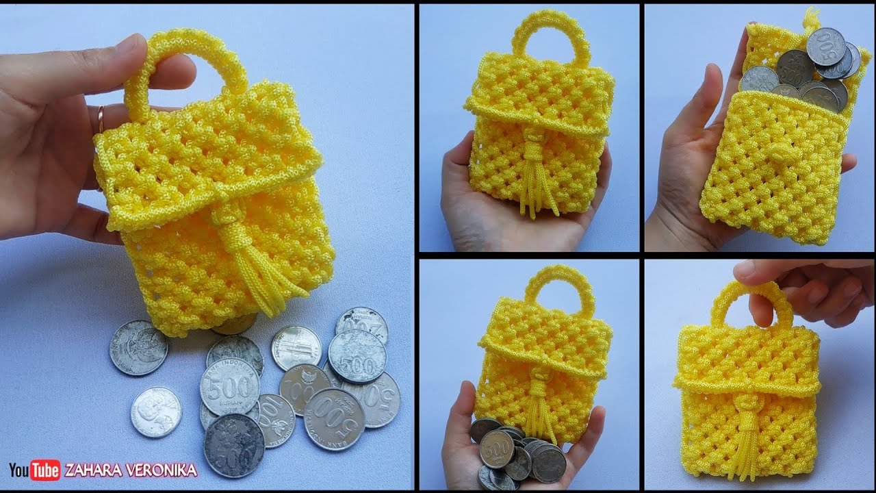 Tutorial dompet koin tali kur / Coin purse tutorial || Macrame || Paracord