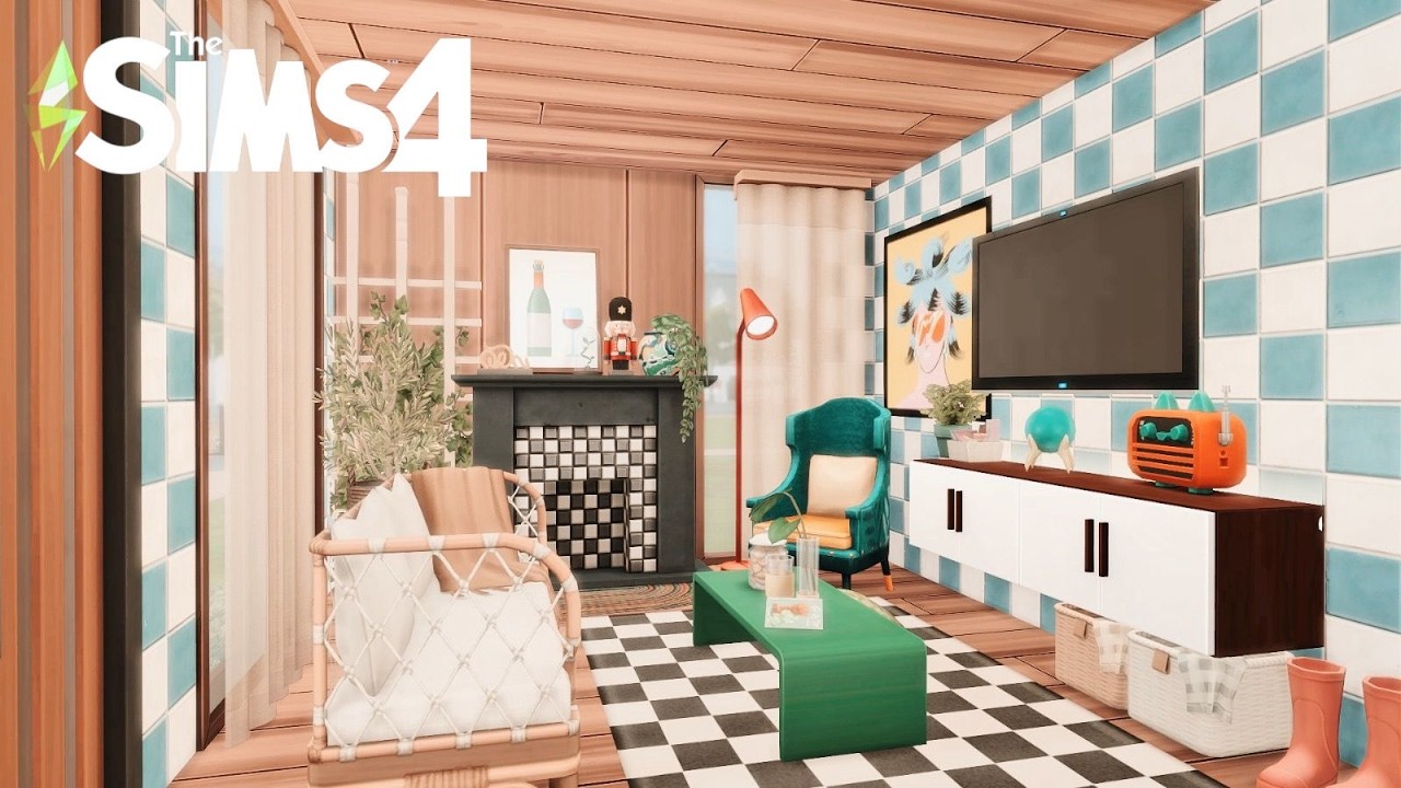 House for Single Woman🩵 | NoCC | ASMR Speedbuild | The Sims 4
