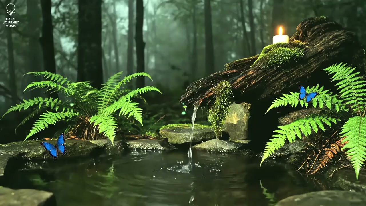 Peaceful Healing Piano & Water Flow 🌿 Anxiety Relief, Stress Reduction, Inner Calm