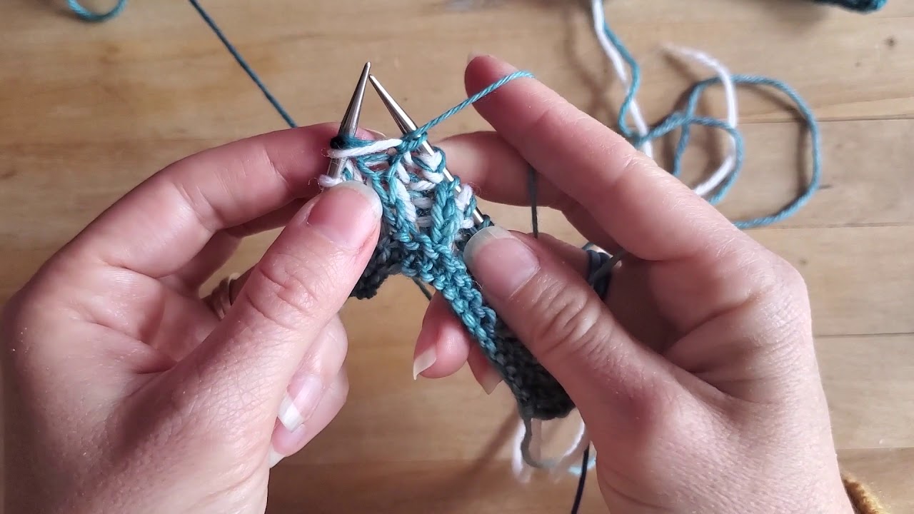 Tutoriel Tricot - Brioche 2 couleurs - Augmentations