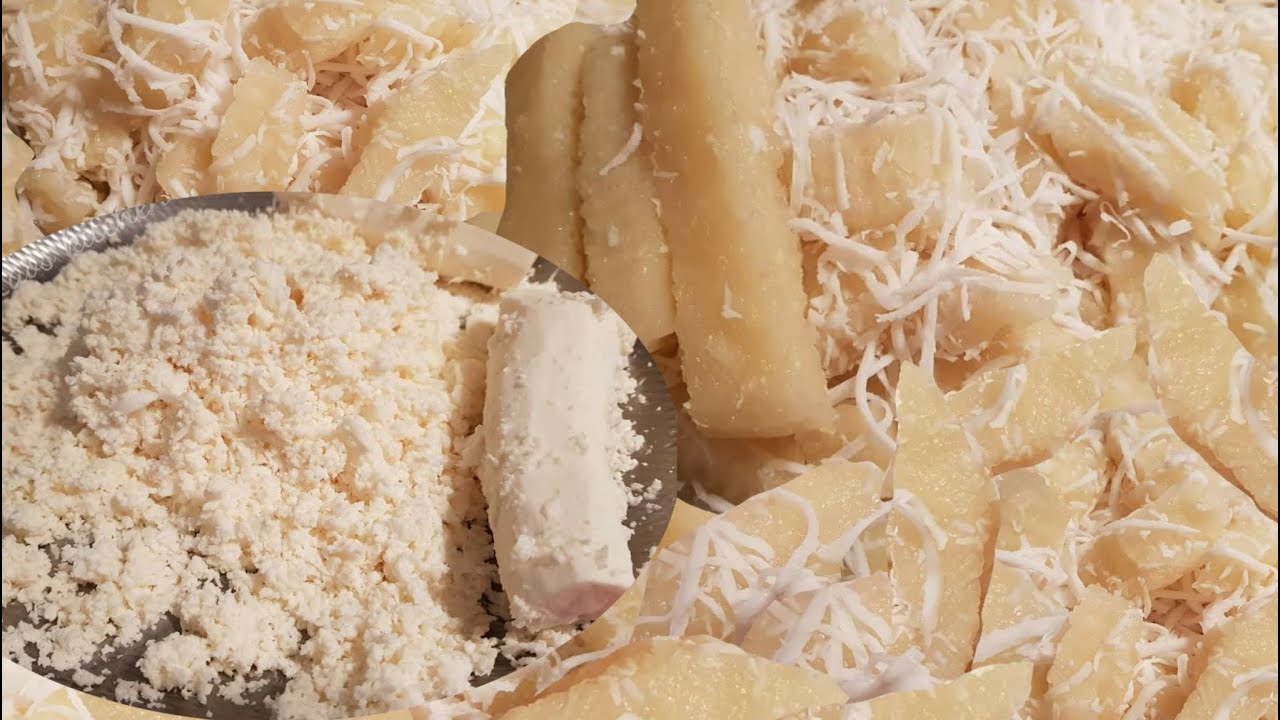 How To Make  Steamed Cassava Cake Laos Dessert วิธีทำขนม  มันสำปะหลังของลาว ເຂົ້າຫນົມມັນຕົ້ນ