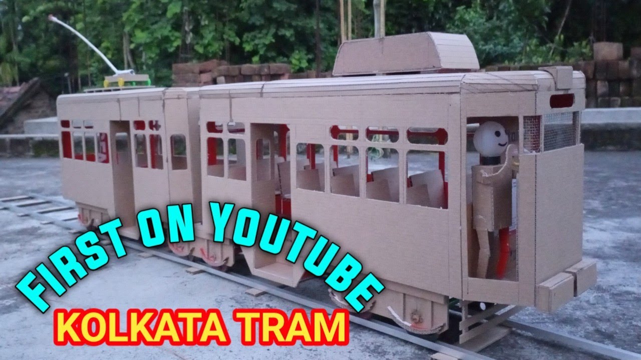How To Make DIY Kolkata Tram by Paperboard at home // কোলকাতার মিনি  ট্রাম গাড়ি।