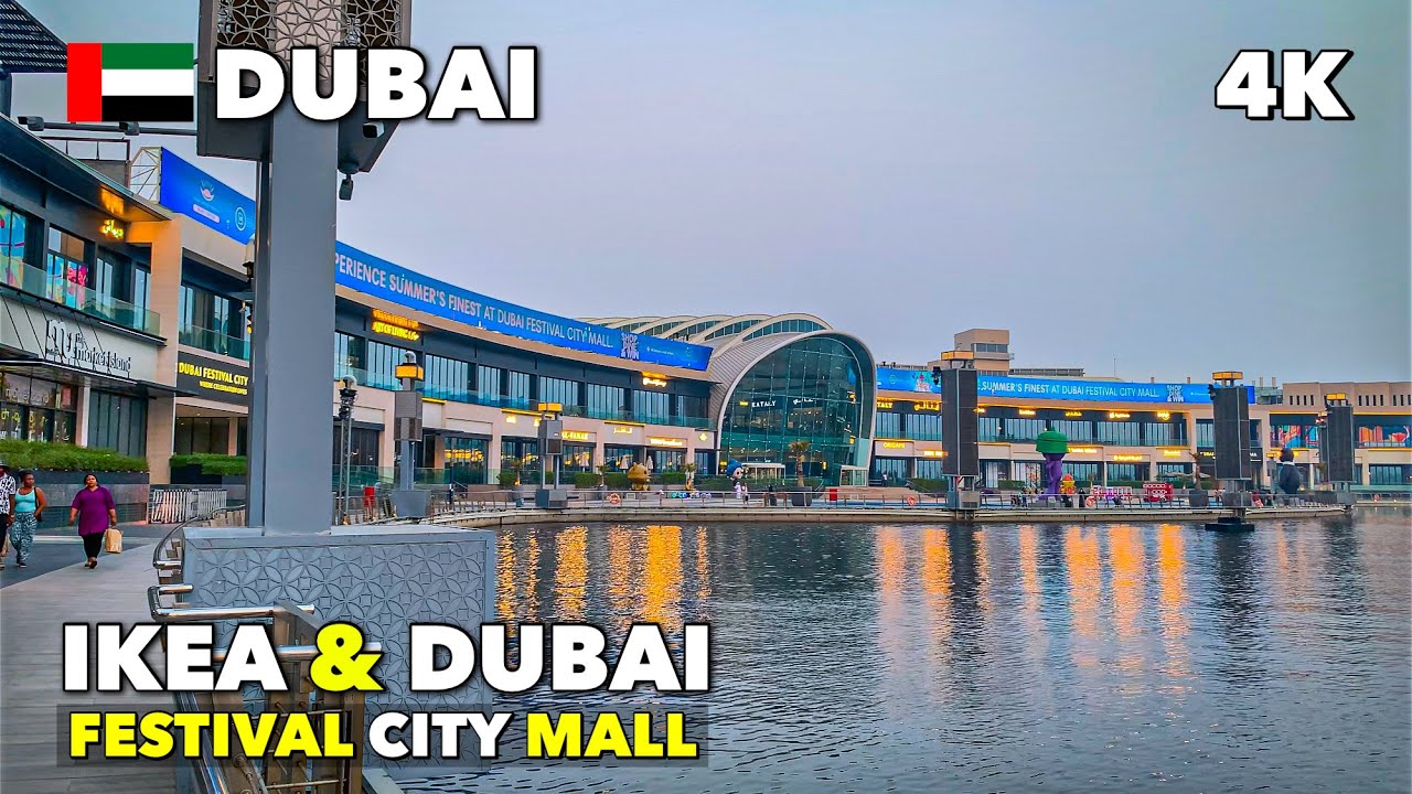 🇦🇪Dubai Festival City Mall & IKEA 4K Walk Tour