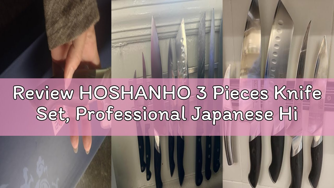 Review HOSHANHO 3 Pieces Knife Set, Professional Japanese High Carbon Stainless Steel Kitchen Knife
