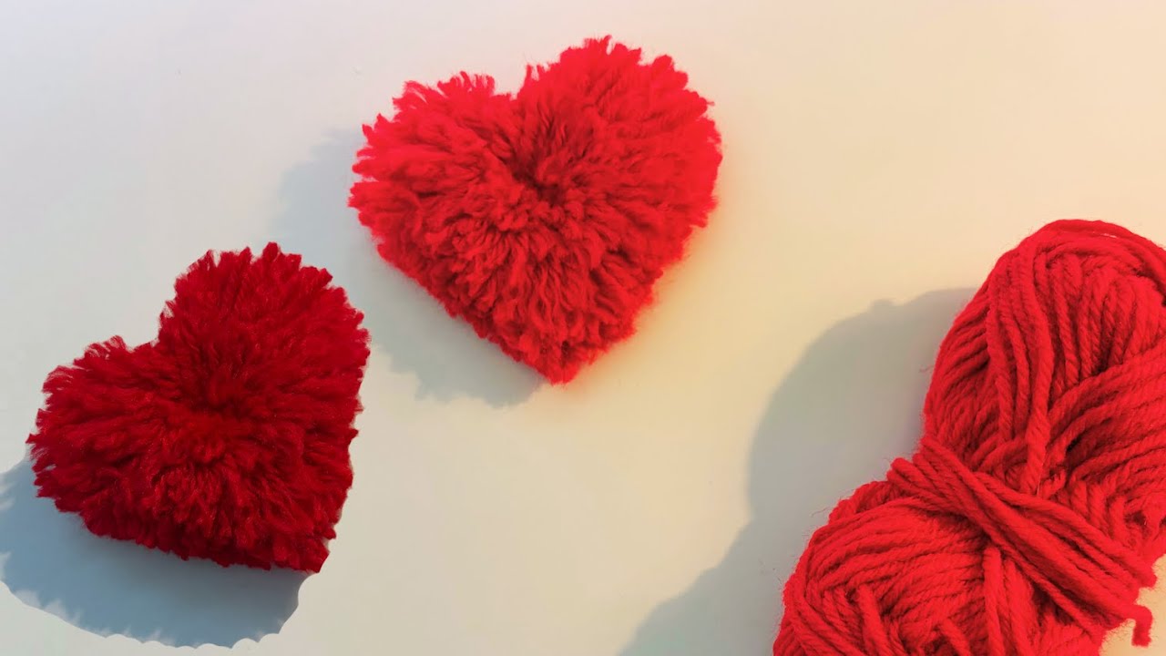 EINFACHES HERZ ❤️ AUS WOLLE MIT DEN FINGERN BASTELN | SCHRITT FÜR SCHRITT ANLEITUNG | DIY IDEE