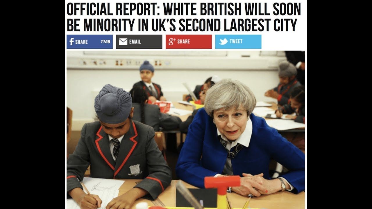 WHITE BRITISH  BECOME MINORITY IN BIRMINGHAM UK
