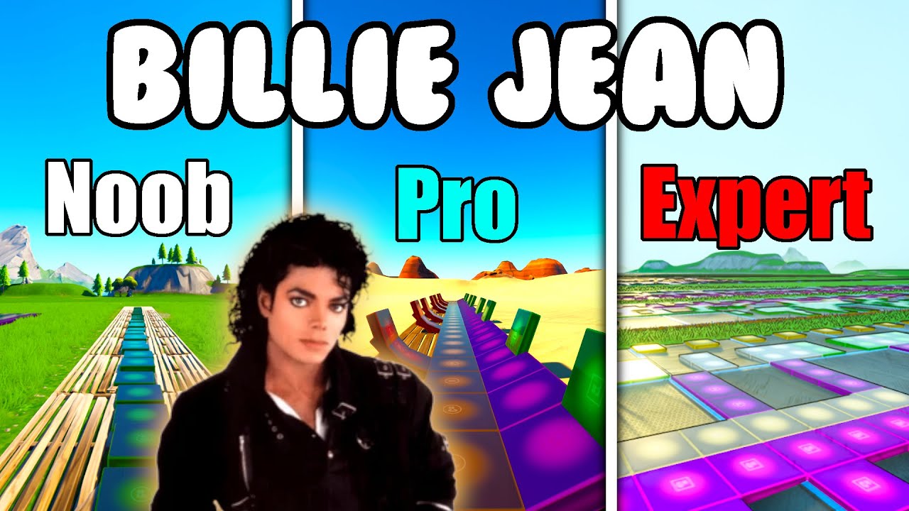 Michael Jackson - Billie Jean: Noob vs Pro vs Expert (Fortnite Music Blocks) - With Code