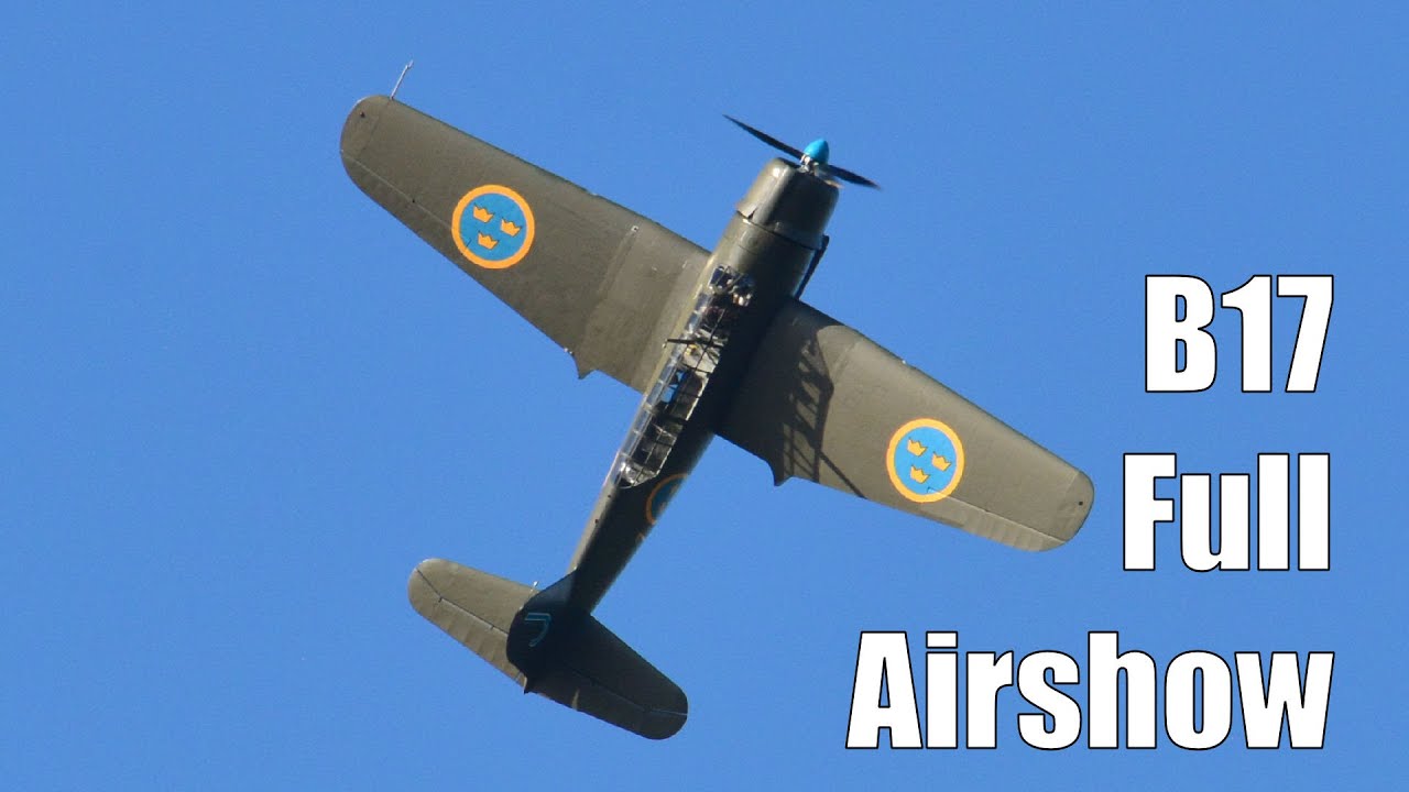 Saab B17A Bomber Full Airshow Sat Afternoon - World War II Aviation - SweAF 2024