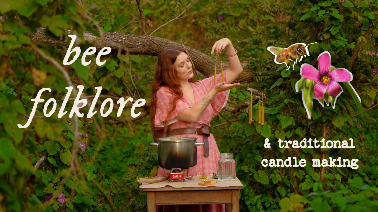 bee folklore ✧ traditional candle making in the cottage garden
