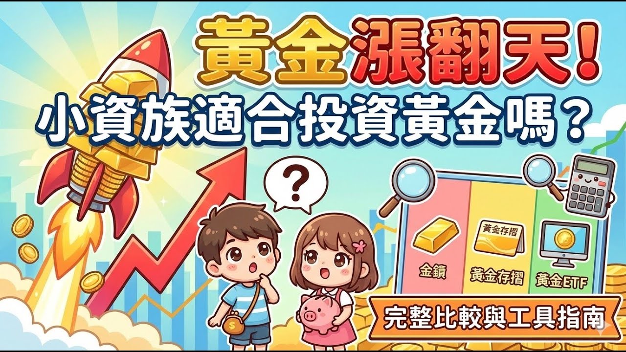黃金漲翻天！小資族適合投資黃金嗎？完整比較與工具指南