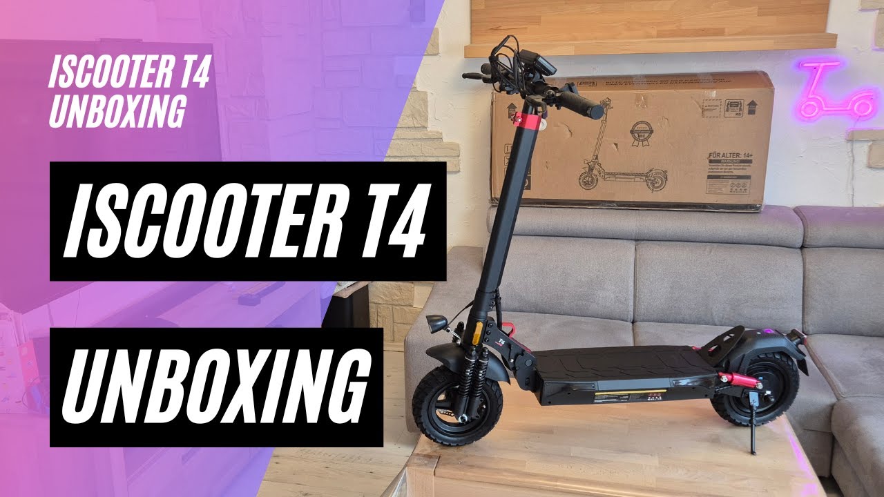 🛴 iScooter T4 🎁 Unboxing und Probefahrt (48V; 12,5AH; 500W)