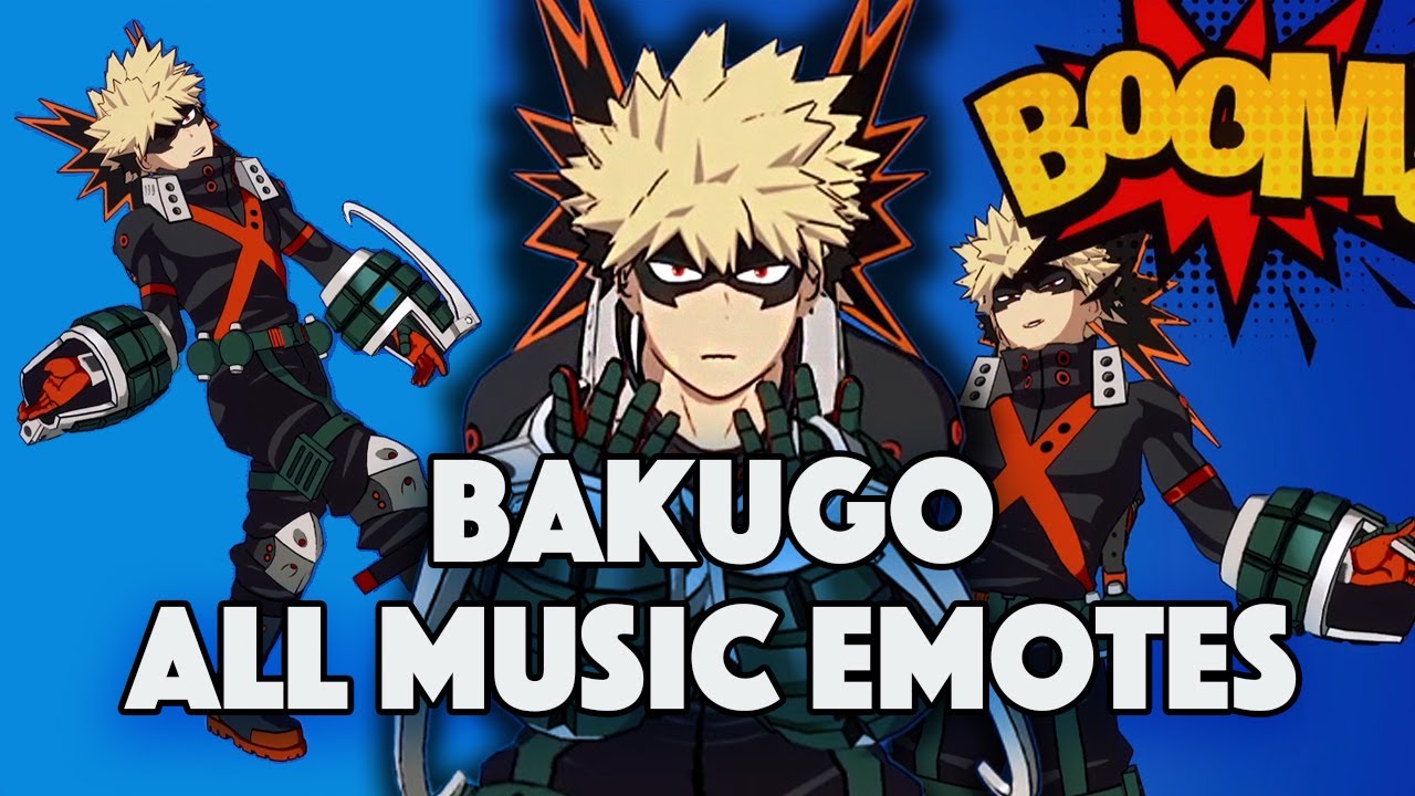 Bakugo Dances All Music Emotes (That we Have) -  FORTNITE