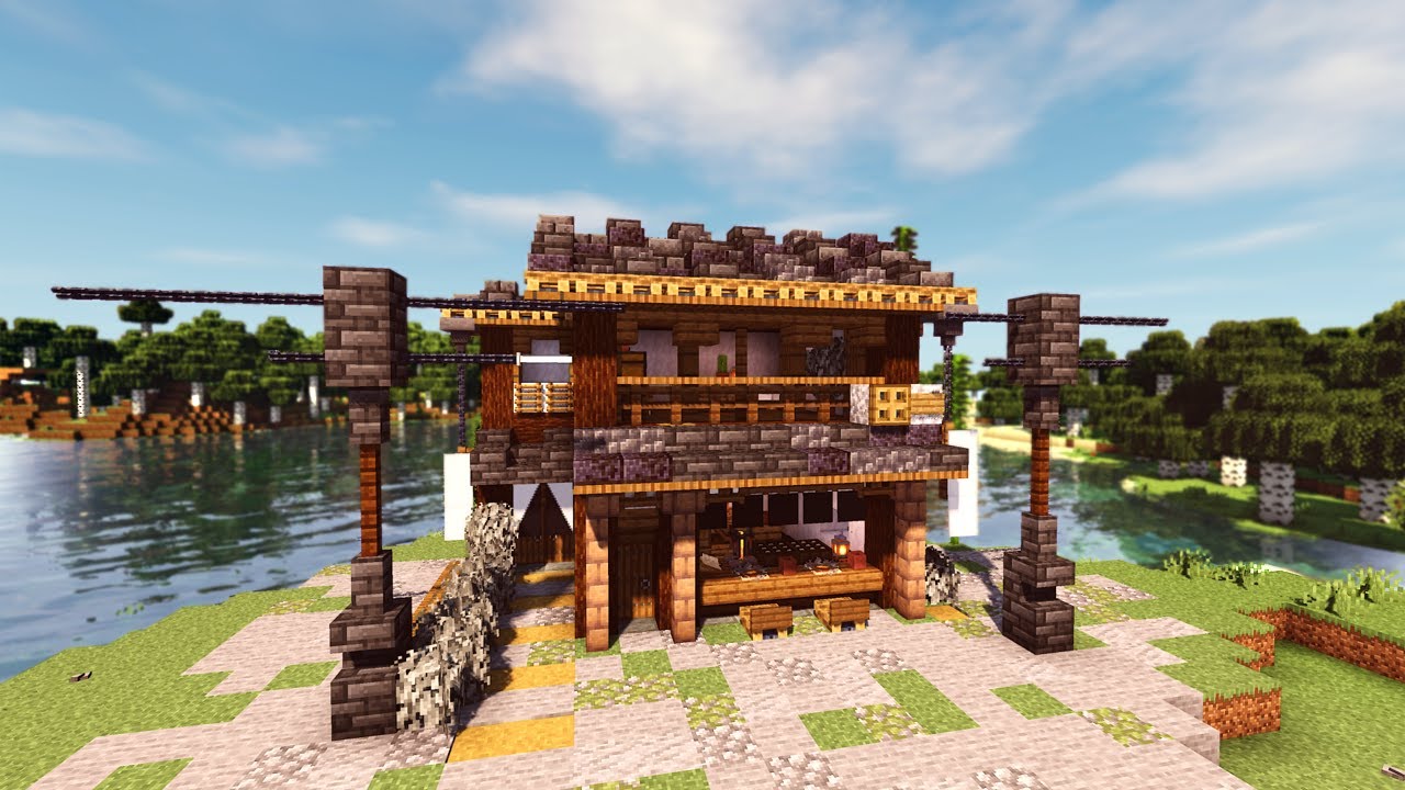 🏯Строим уютный дом в японском стиле | ⚒️ Урок по строительству в Minecraft (выживание)